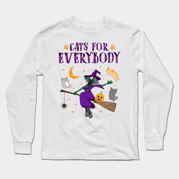 Cats For Everybody Long Sleeve T-Shirt by KsuAnn